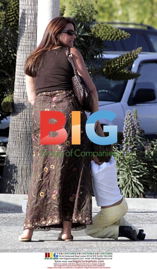 Pierce Brosnan with family at Santa Monica Pier