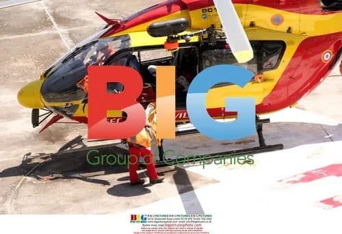 Pauline Arrives at Heliport After Trampoline Accident