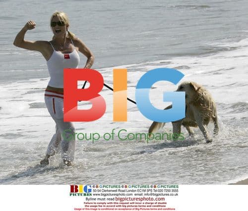 Nicolette Sheridan and Nikla Soderblom with dogs in Malibu