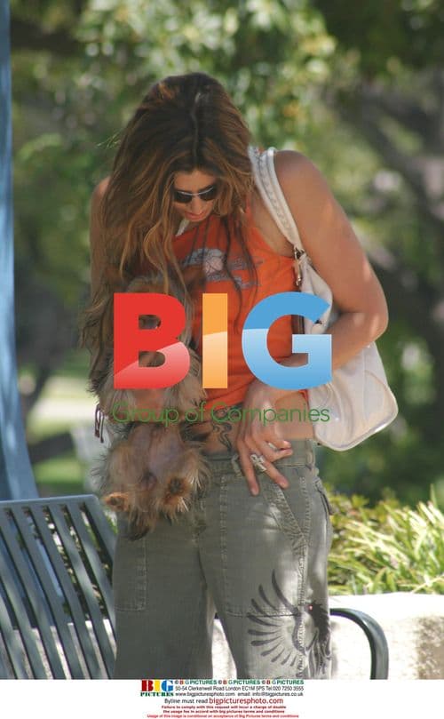 Zeta Graff Relaxing in LA Park with Son and Dogs