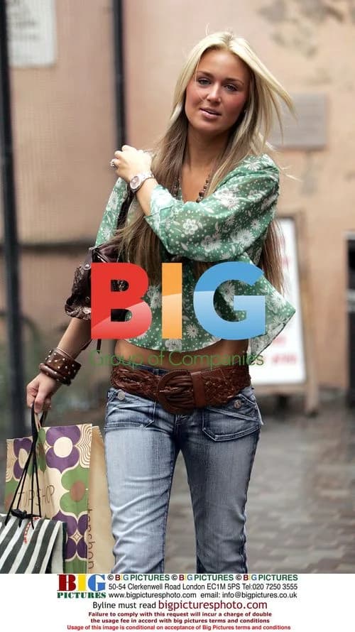 Footballer Gerrard's fiance goes shopping in Liverpool