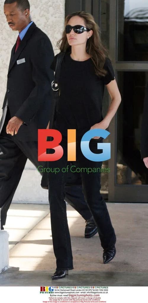 Angelina Jolie Leaves Hyatt Hotel