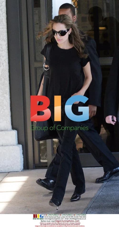 Angelina Jolie Leaves Hyatt Hotel