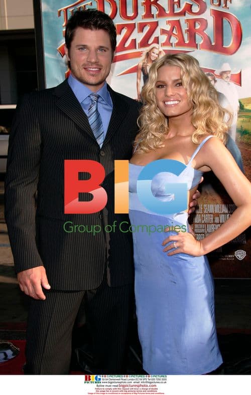 Jessica Simpson and Nick Lachey at 'The Dukes Of Hazzard' Premiere