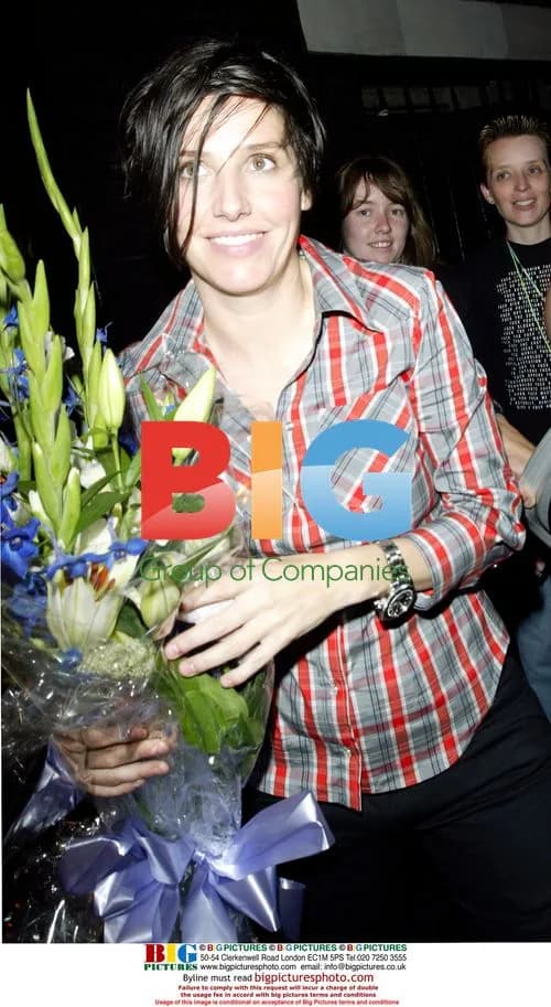 Sharleen Spiteri leaving Astoria club with flowers