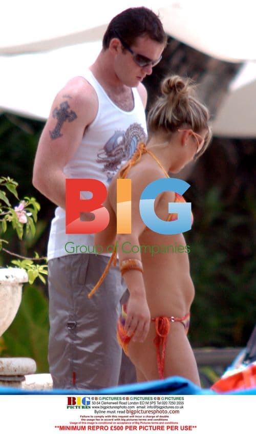 Wayne Rooney and Coleen Mcloughlin at Caribbean resort