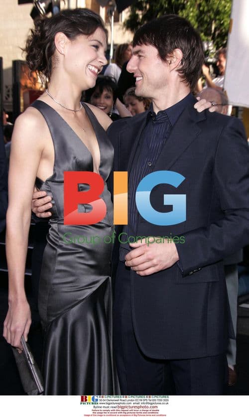 TOM CRUISE and KATIE HOLMES at 'Batman Begins' Premiere