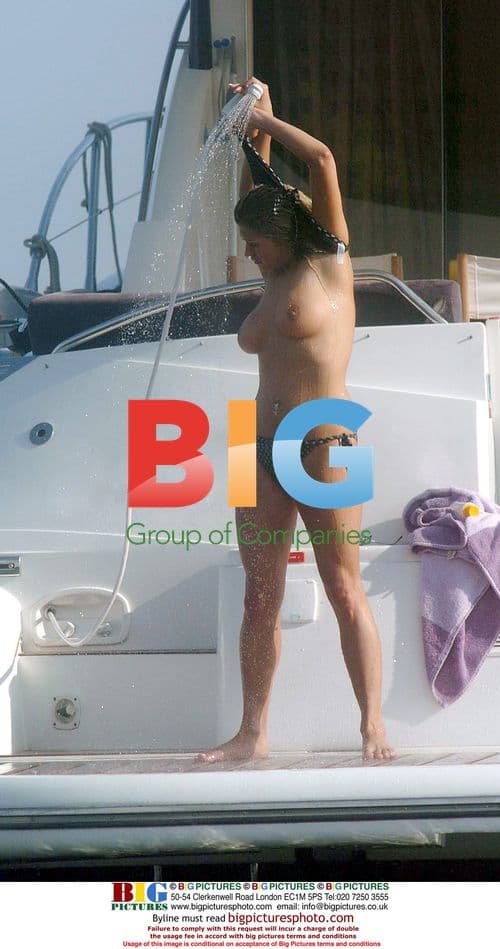 Glamour girl Marina on yacht