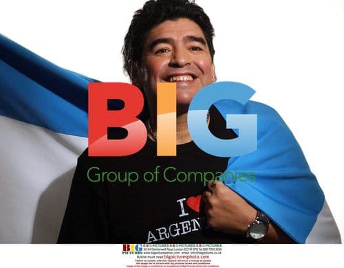 Diego Maradona in Argentina Flag