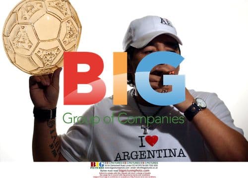 Diego Maradona in Argentina Flag