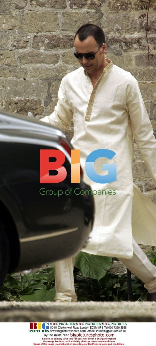 Elton John's partner David Furnish at Liz Hurley's 40th party