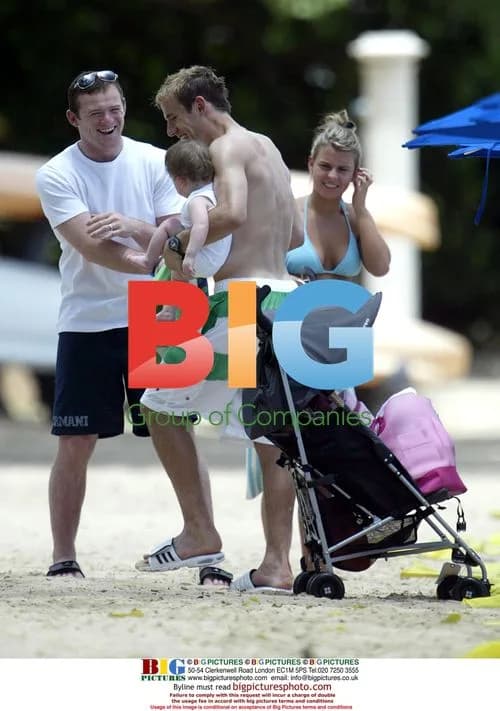 Wayne Rooney and Coleen at Caribbean Beach
