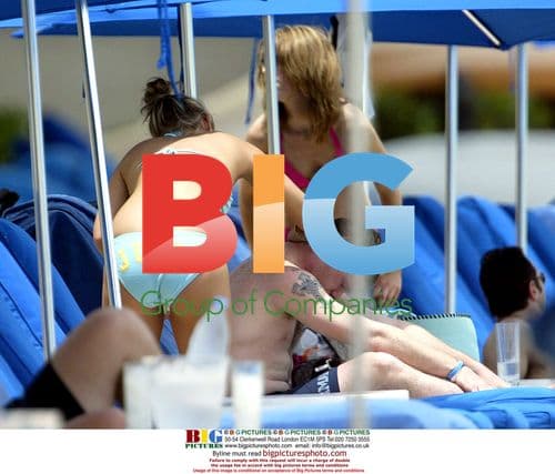 Rooney and Fiancée Coleen on Caribbean Beach