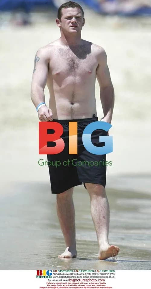 Wayne Rooney and Coleen on Barbados Beach