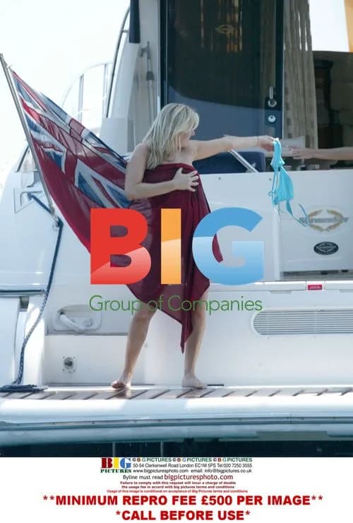 Abi Titmuss Sunbathing on Yacht