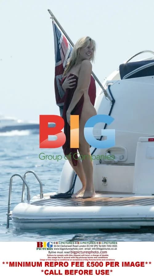 Abi Titmuss Sunbathing on Yacht
