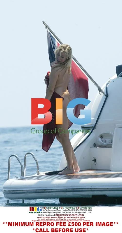 Abi Titmuss Sunbathing on Yacht