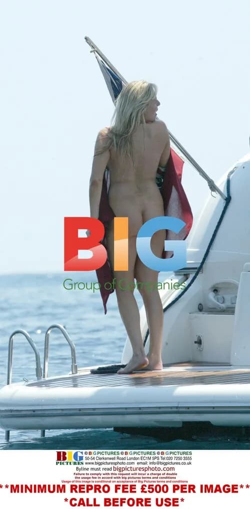 Abi Titmuss on Yacht in France