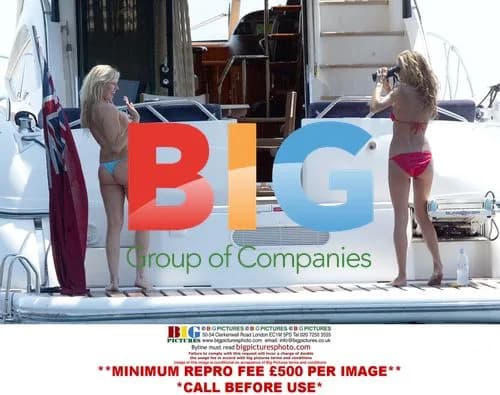 Abi Titmuss on yacht in France