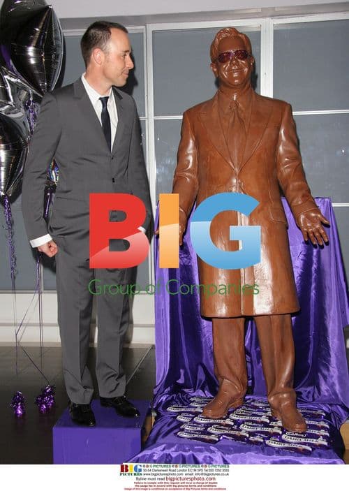David Furnish unveils chocolate Elton John