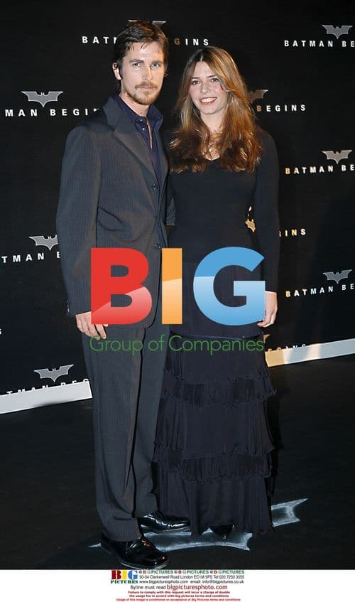 Katie Holmes and Christian Bale at 'Batman Begins' Premiere