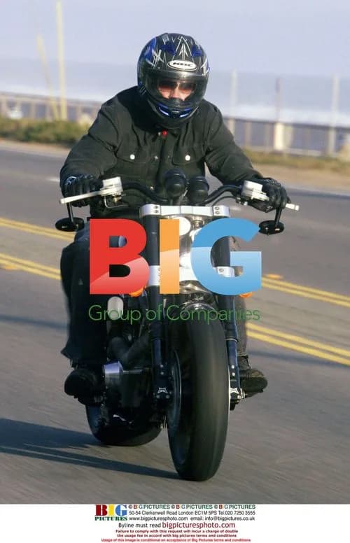 Brad Pitt on Motorbike in Malibu