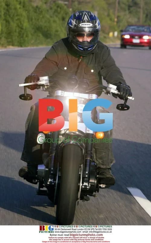 Brad Pitt Rides Motorbike in Malibu