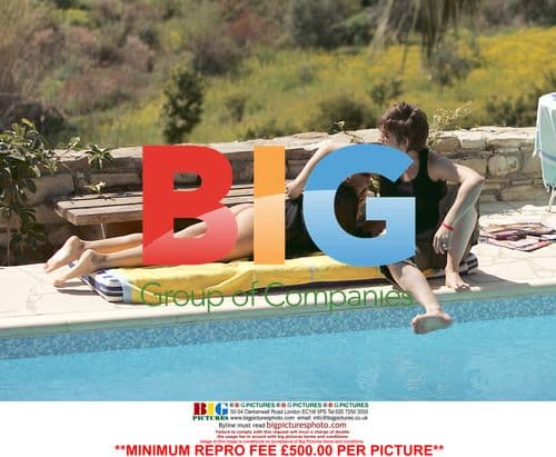 Rebecca Loos and Emma Basden Poolside in Cyprus