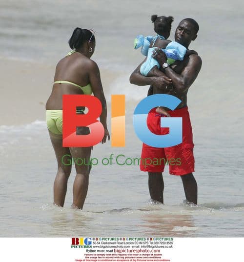 Andy Cole and family on Caribbean vacation