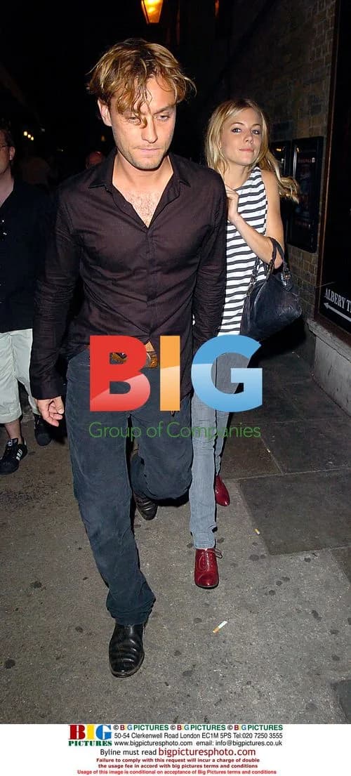 Jude Law and Sienna Miller Leaving Theatre