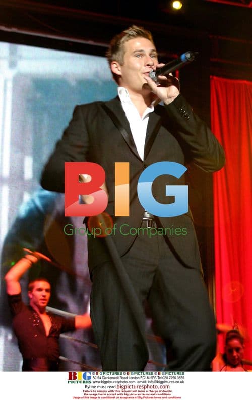 LEE RYAN of BLUE on stage at Manchester Arena