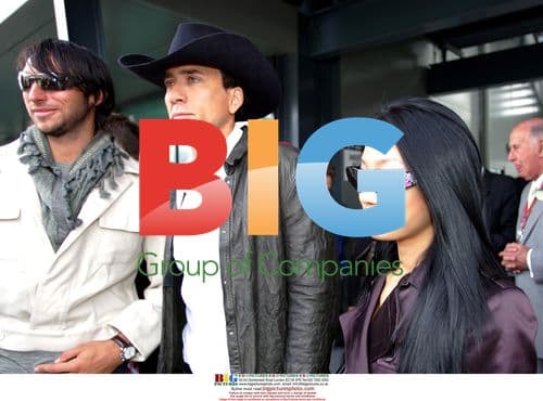 Ian Thorpe and Nicolas Cage at 2005 Australian Grand Prix