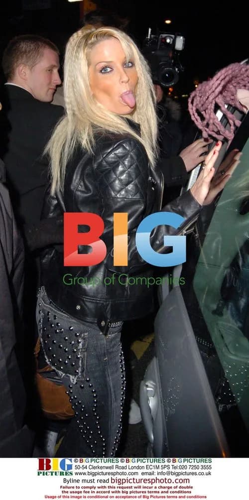 Singer Sarah Harding leaving 'Be Cool' premiere party