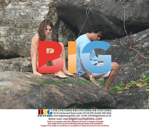 Elizabeth Hurley on St Barths Shoot