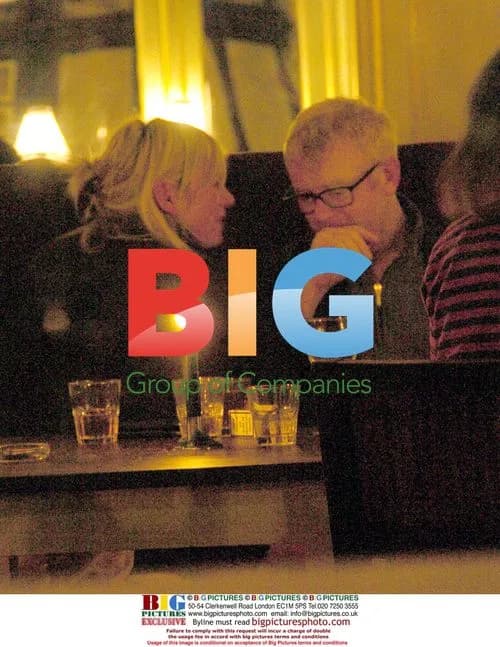 Chris Evans and DJ Zoe Ball in London pub