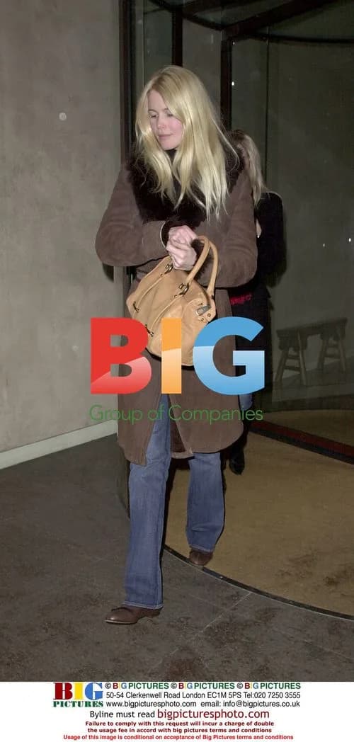 Claudia Schiffer leaving Nobu in London
