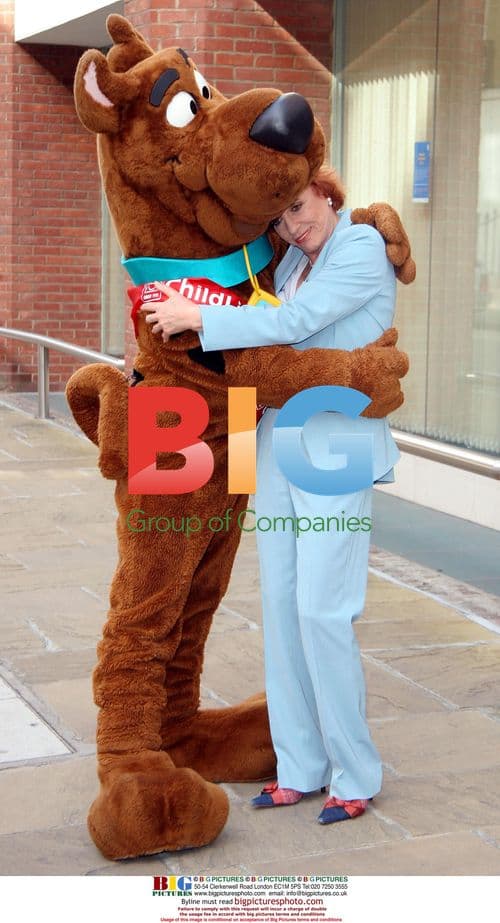 Esther Rantzen and Scooby Doo present donation