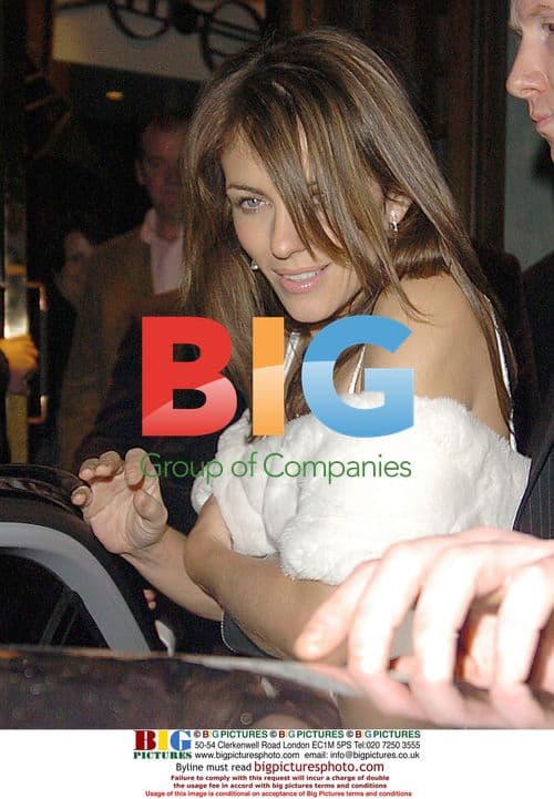 Liz Hurly and David Furnish at Mary Poppins Premiere