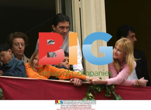 Antonio Banderas with family in Malaga for Semana Santa