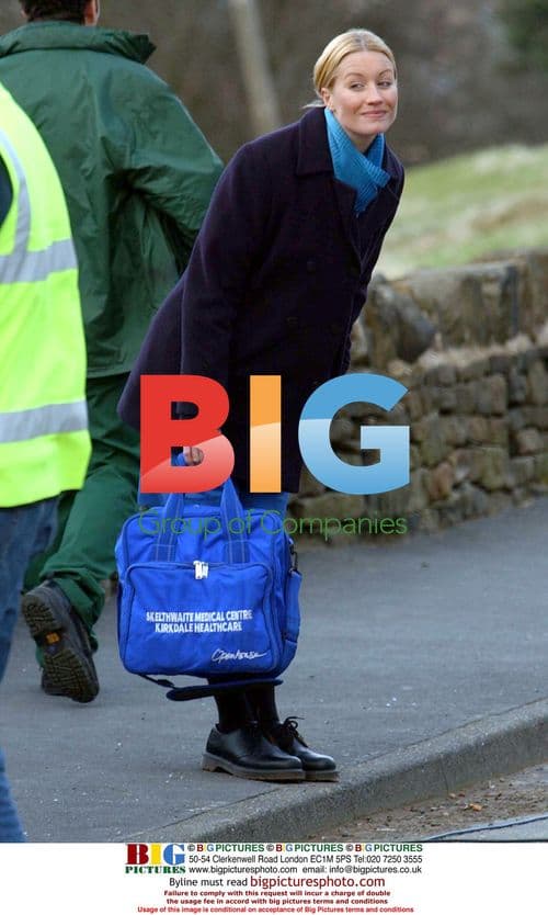 Denise Van Outen Filming for 'Where The Heart Is'