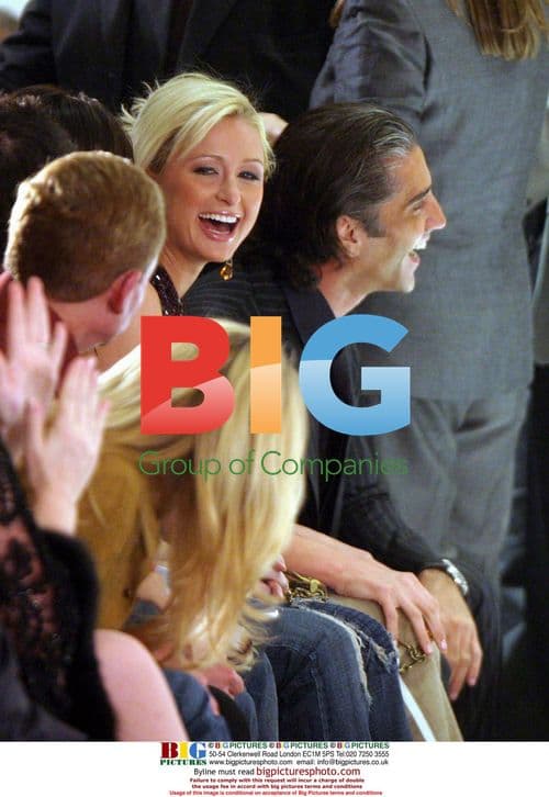 Paris Hilton and Alejandro Fernandez at Fashion Week