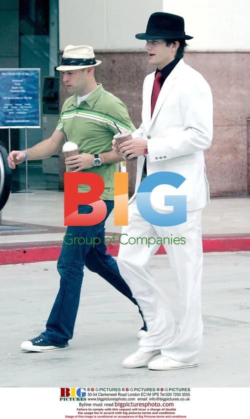 Ashton Kutcher Dressed Up for Movie