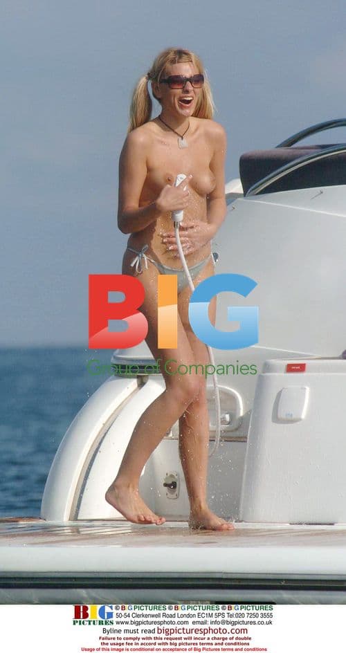 Glamour model Leah Newman enjoys sun in Spain