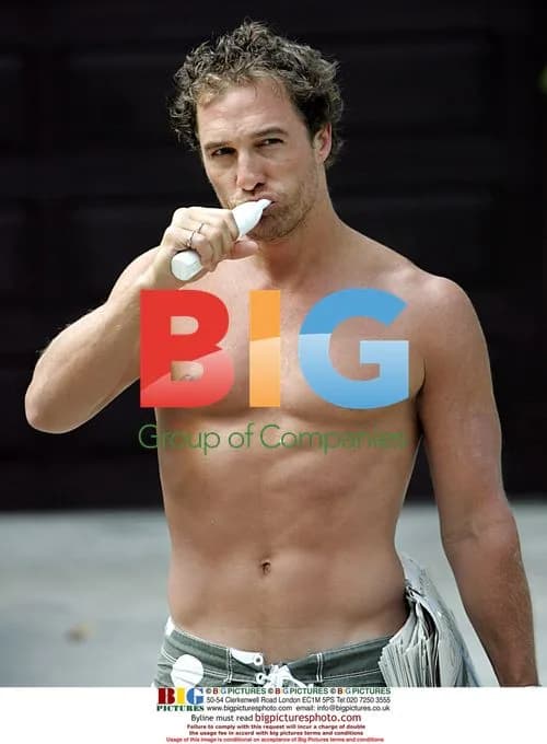 Matthew McConaughey brushing teeth