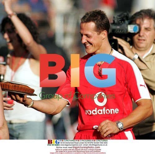 Michael Schumacher at charity football match