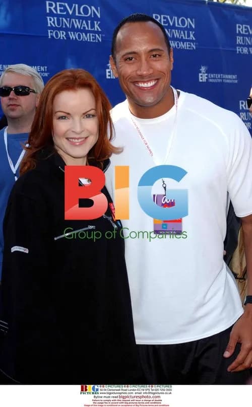 Marcia Cross and Dwayne Johnson at Revlon Run/Walk