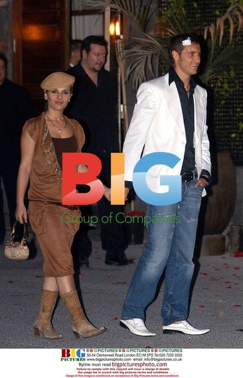 Ivan Helguera and partner at Beckham birthday