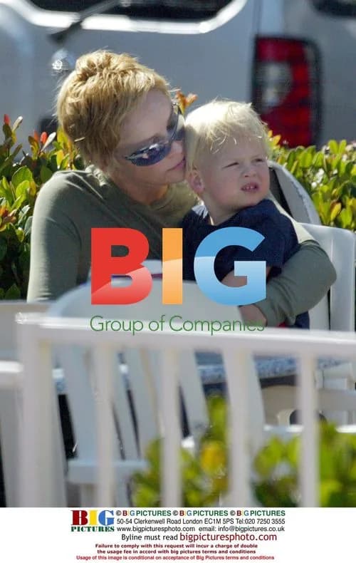 Sharon Stone and son Roan in Santa Monica