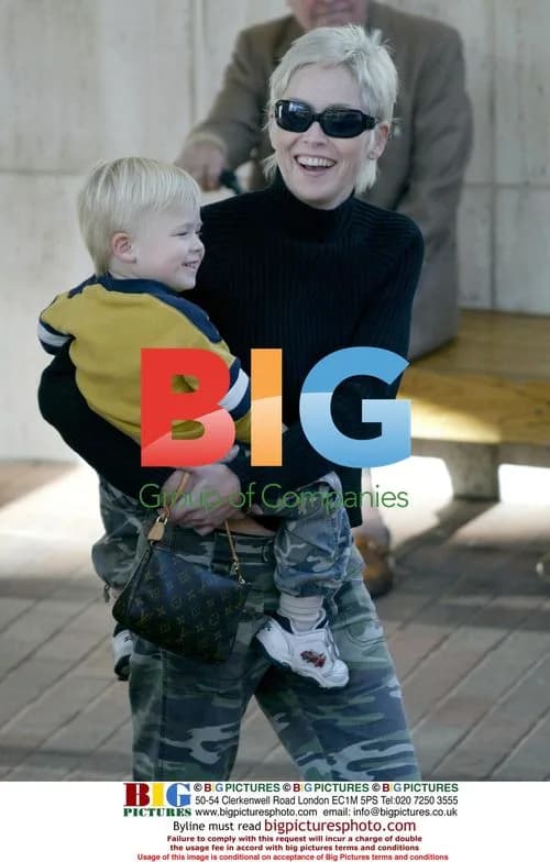 Sharon Stone shopping with son Roan