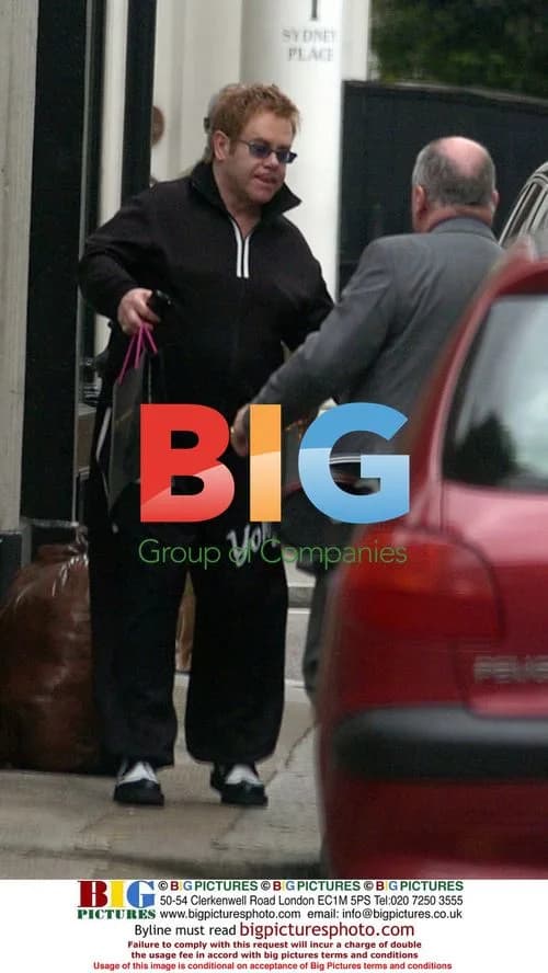 Elton John Out Shopping in London